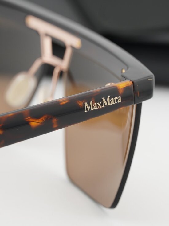 Max Mara MM0072 52E Square Sunglasses - Dark Havana/Brown main image 7